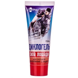 Гель для суглобів Сила лошаді Диклогель диклофенак з бадягою туба 75 мл
