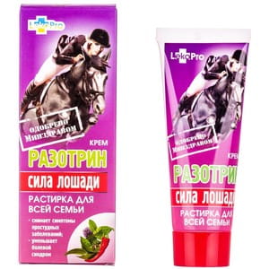 Крем для тіла Сила лошаді Разотрин розтирка для всієї родини туба 75 мл