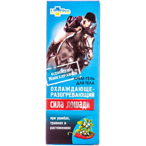 Крем-гель для тела Сила лошади охлаждающе-разогревающий при ушибах,травмах и растяжениях туба 75 мл