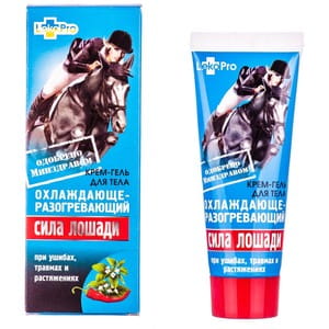 Крем-гель для тела Сила лошади охлаждающе-разогревающий при ушибах,травмах и растяжениях туба 75 мл