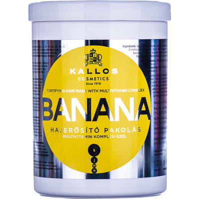 Маска для волосся KALLOS (Каллос) для зміцнення волосся з комплексом вітамінів та екстрактом банану 1000 мл