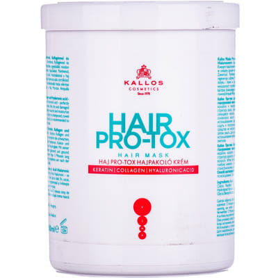 Крем-маска для волосся KALLOS Hair Pro-tox (Каллос Хеїр Про-токс) з кератином,колагеном та гіалуроновою кислотою 1000 мл