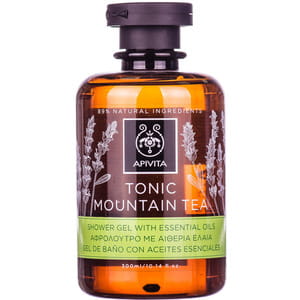 Гель для душа APIVITA (Апивита) ТОНИЗИРУЮЩИЙ ГОРНЫЙ ЧАЙ с эфирными маслами 300 мл