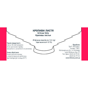 Крапивы листья фильтр-пакет 1,5г №20