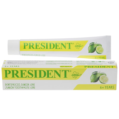 Зубная паста детская PRESIDENT (Президент) Junior лайм с 6 лет 50 мл