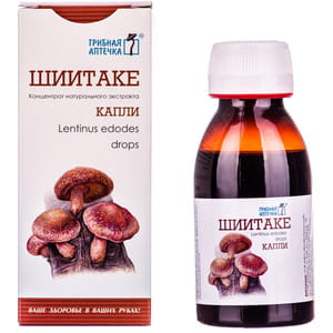 Краплі Гриб Шиїтаке Грибна аптечка для загального зміцнення організму та зниження холестерину в крові флакон 100 мл