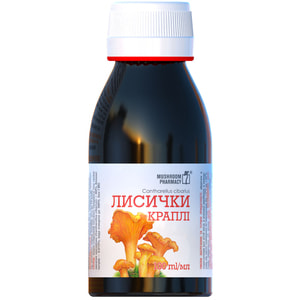 Капли Гриб Лисички Грибная аптечка для общего укрепления организма способствует повышению иммунитета флакон 100 мл
