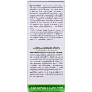 Краплі Гриб Веселка (Сморчок) Грибна аптечка для загального зміцнення організму для нормалізації рівня холестерину та кров'яного тиску флакон 100 мл