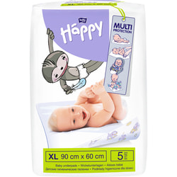 Пелюшки гігієнічні вбираючі для дітей BELLA (Бела) Happy Baby (Хепі Бебі) розмір 90см х 60см 5 шт