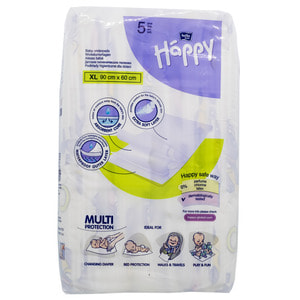 Пелюшки гігієнічні вбираючі для дітей BELLA (Бела) Happy Baby (Хепі Бебі) розмір 90см х 60см 5 шт