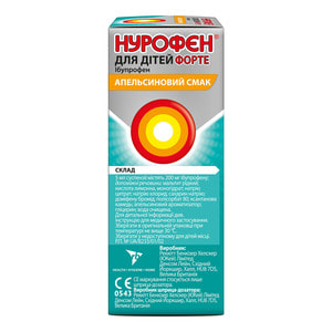 Нурофєн д/дітей форте сусп. орал. 200мг/5мл фл. 100мл апельсин