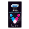 Презервативи DUREX (Дюрекс) Dual Extase (Дуал Екстаз) латексні з силіконовою змазкою рельєфні з анестетиком 12 шт