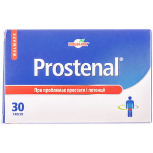 Капсули для поліпшення роботи передміхурової залози Простенал 3 блістера по 10 шт