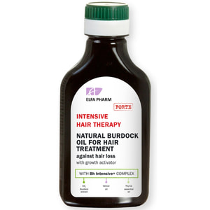 Засіб №1 проти випадіння волосся Elfa Pharm (Ельфа Фарм) з справжньою реп'яховою олією і активатором росту Bh Intensive+ 100 мл