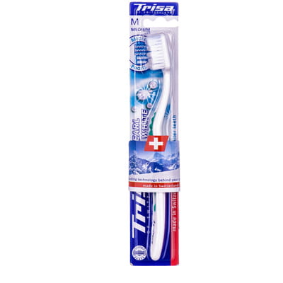 Зубная щетка TRISA (Триса) Pearl White (Перл вайт) со щетиной средней жесткости 1 шт