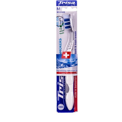 Зубная щетка TRISA (Триса) со щетиной средней жесткости для курильщиков 1 шт