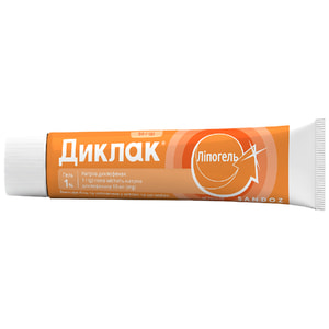 Диклак Ліпогель гель 1% туба 50г