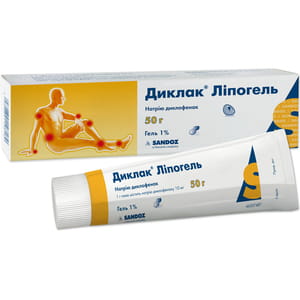 Диклак Ліпогель гель 1% туба 50г