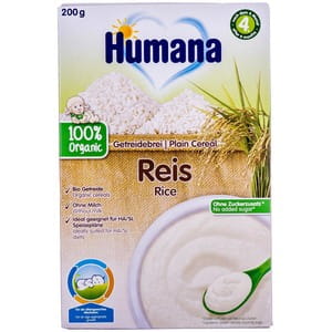 Каша безмолочна дитяча HUMANA (Хумана) Ор ганічна рисова з 6 місяців 200 г