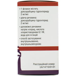 Доксорубицин-Виста конц. д/р-ра д/инф. 2мг/мл фл. 25мл (50мг) №1***