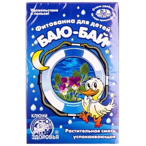 Фітованна дитяча №6 Ключі Здоров'я Баю-бай рослинна суміш заспокійлива в фільтр-пакетах по 30 г 3 шт