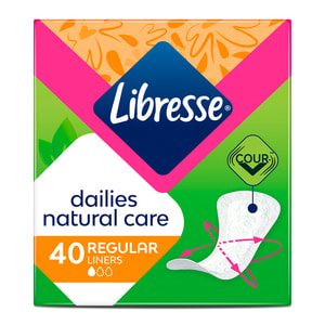 Прокладки ежедневные женские LIBRESSE (Либресс) Natural Care (Нейчерал кеа) Нормал 40 шт