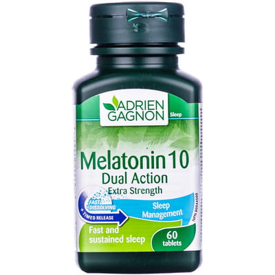Мелатонин 10 дуал экшн диетическая добавка для нормализации сна таблетки банка 60 шт
