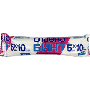 Бинт марлевый медицинский стерильный размер длина 5 м х ширина 10 см 1 шт Славна