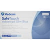 Перчатки смотровые нитриловые нестерильные неприпудренные SafeTouch Advanced Slim Blue текструрированные размер M голубые Medicom 1 пара