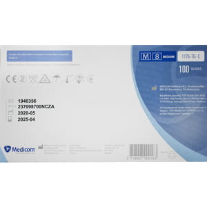 Перчатки смотровые нитриловые нестерильные неприпудренные SafeTouch Advanced Slim Blue текструрированные размер M голубые Medicom 1 пара