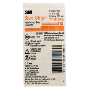 Полоски для безшовного сведения краев кожной раны Steri-Strip (Стери-Стрип) R1546 размер 6 мм х 100 мм 1 шт