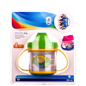 Чашка-непроливайка CANPOL (Канпол) артикул 2/780 с ручками прозрачная 200 мл