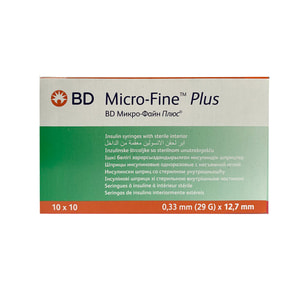 Шприц 1 мл инсулиновый с интегрированной (несъемной) иглой U-40 ВD Micro-Fine Plus (Микро Файн Плюс) 29G (0,33 х 12,7 мм) 1 шт
