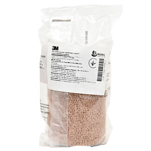 Бинт аутоадгезионный эластичный ЗМ Coban (Кобан) самофиксирующий телесный размер 100 мм x 4,5 м артикул 1584