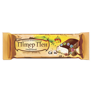 Батончик в молочной глазури витаминизированный Питер Пэн Кальций-Витамин Д3 40 г