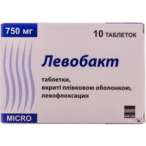 Левобакт табл. п/о 750мг №10