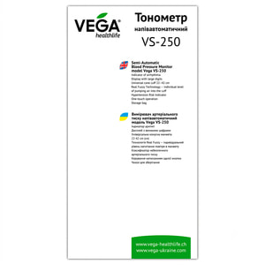 Измеритель (тонометр) артериального давления VEGA (Вега) модель VS-250 полуавтоматический