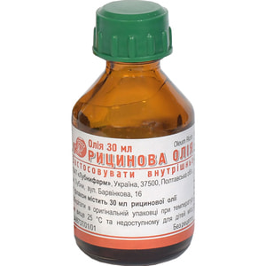 Рицинова олія флакон 30 мл.