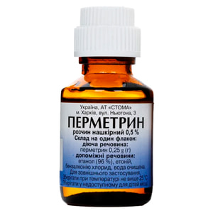 Перметрин р-н нашкір. 0,5% фл. 50г