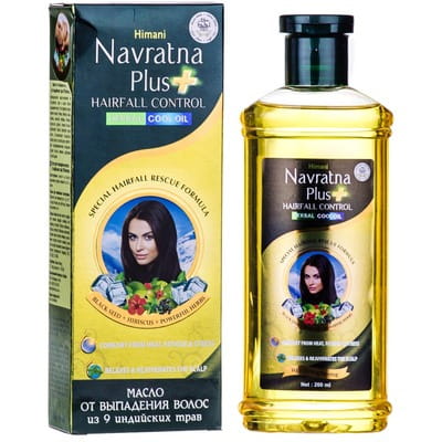 Олія для волосся NAVRATNA (Навратна) натуральна проти випадіння волосся з 9 індійських трав 200 мл