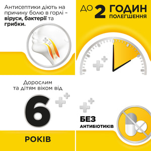 Стрепсілс мед-лимон льодяники №24