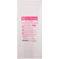Пов'язка пластирна Dr. House (Доктор Хаус) H Pore медична на нетканій основі розмір 10 см x 25 см 1 шт