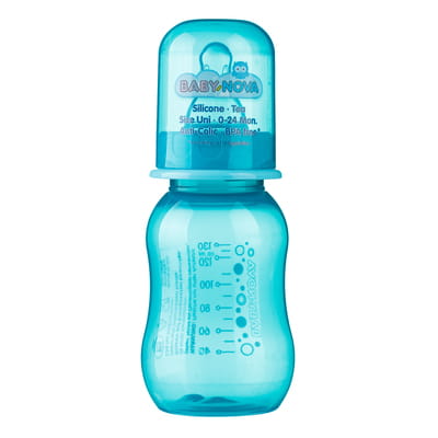 Пляшечка для годування BABY-NOVA (Бебі нова) одноколірна пластикова колір в асортименті 125 мл