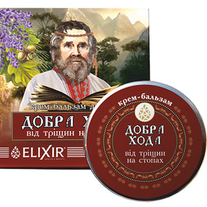 Крем-бальзам для ног Эликсир Добра хода от трещин 10г