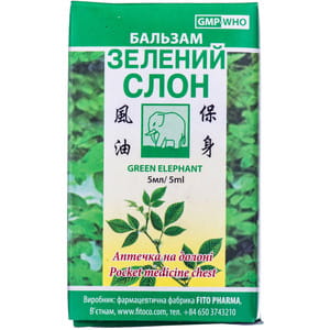 Бальзам противовоспалительный и обезболивающий Слон зеленый жидкость 5 мл