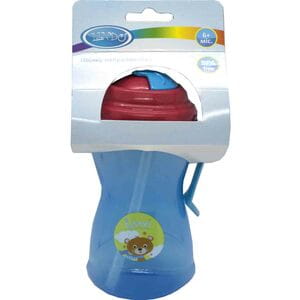 Поилка-непроливайка LINDO (Линдо) артикул 727 на клипсе с силиконовой трубочкой от 6-ти месяцев 375 мл - 415 мл