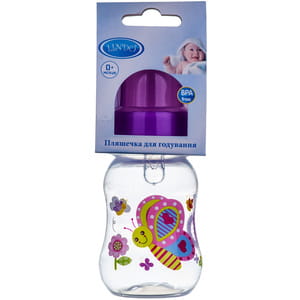 Бутылочка LINDO (Линдо) артикул LI 144 выгнутая с силиконовой соской 125 мл