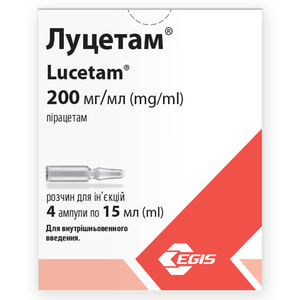 Луцетам р-р д/ин. 200мг/мл амп. 15мл (3г) №4