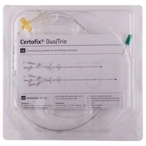 Набор для катетеризации центральных вен (набор по Сельдингеру) Certofix® Duo (Цертофикс Дуо) 720 двухканальный катетер 16G/16G 1 шт