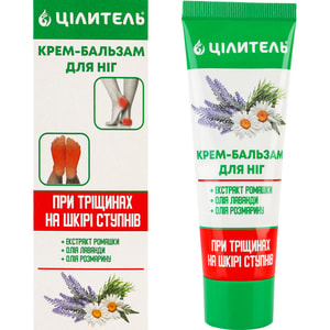 Крем-бальзам для ног Целитель способствует заживлению трещин на коже ступней 70 г